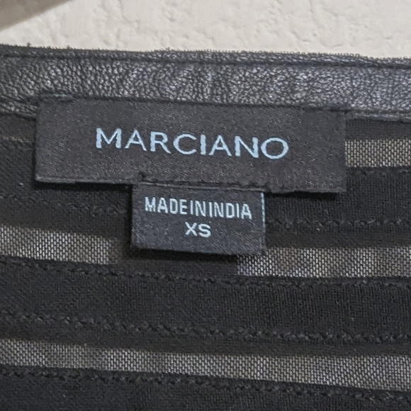 Marciano Leather Jacket, lamb leather, feminine cut, moto style, size XSmall - Picture 5 of 9